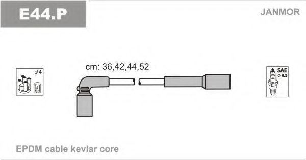 JANMOR E44.P Ignition Cable Kit
